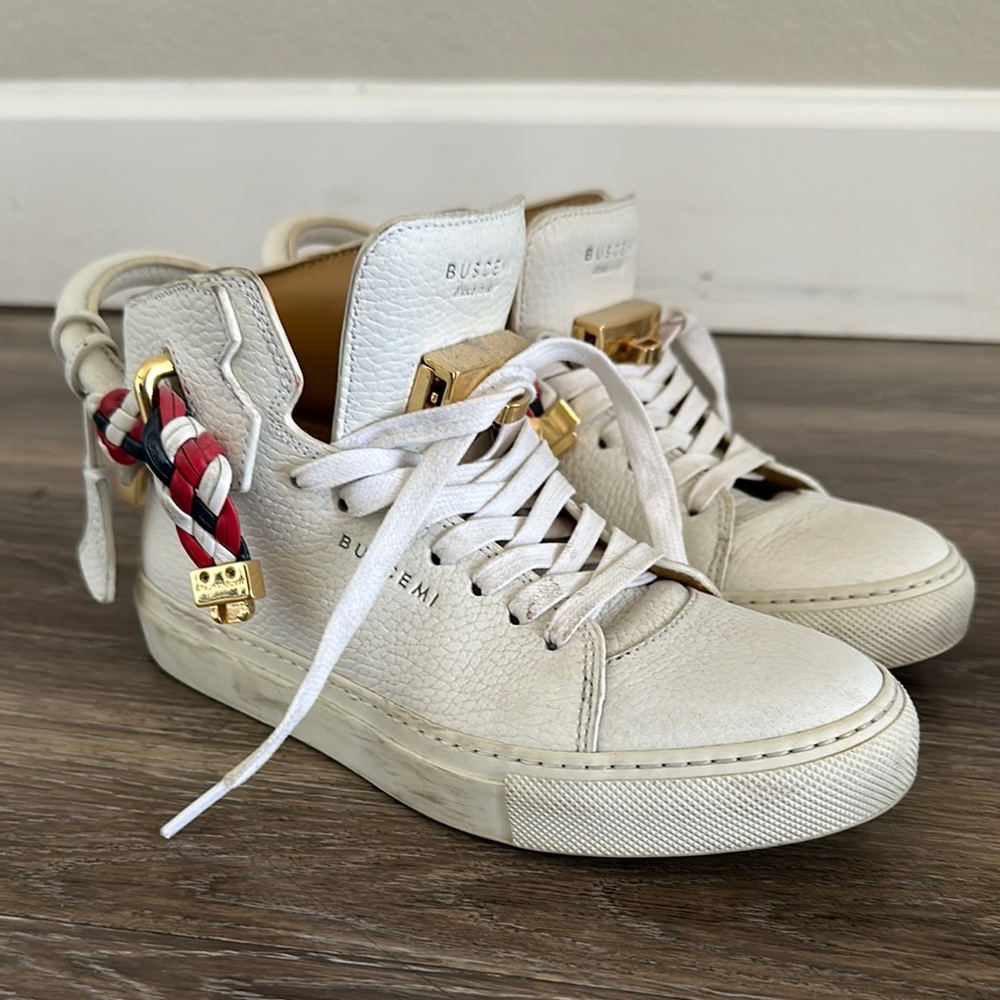 Buscemi White High-Top Sneakers